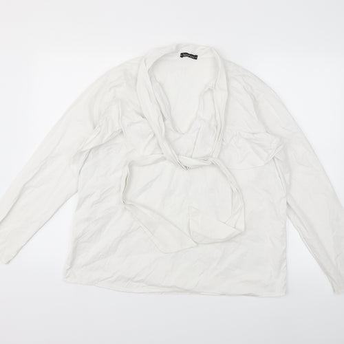 Boohoo Womens White   Basic Blouse Size XL