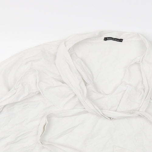 Boohoo Womens White   Basic Blouse Size XL