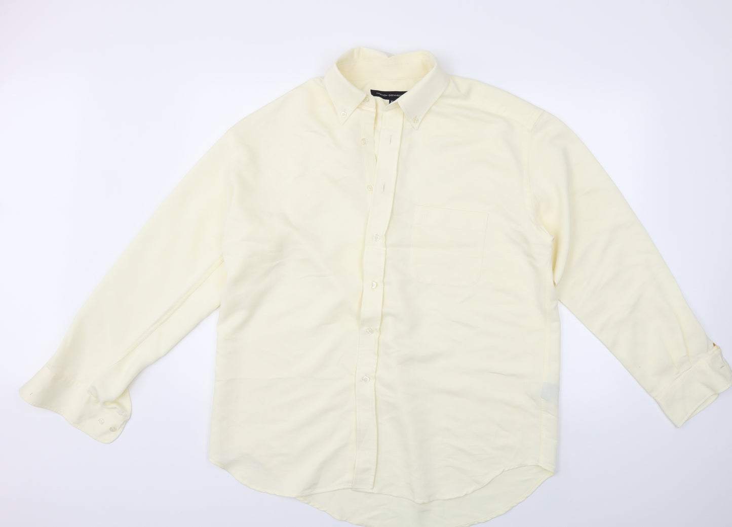 French Connection Mens Ivory    Button-Up Size XL