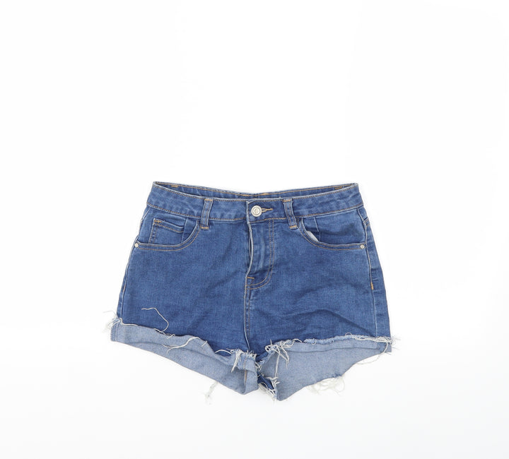 Preworn Womens Blue Denim Cut-Off Shorts Size 26 in
