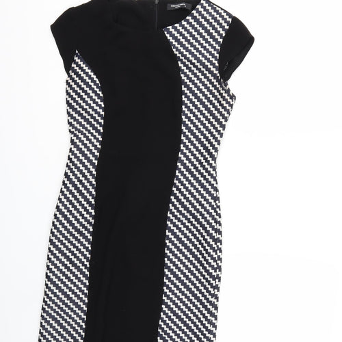 Collection London Womens Black Geometric  Pencil Dress  Size 8