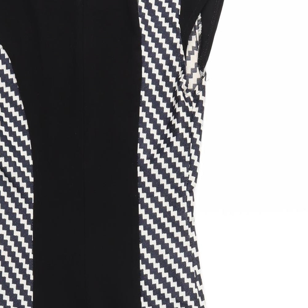 Collection London Womens Black Geometric  Pencil Dress  Size 8