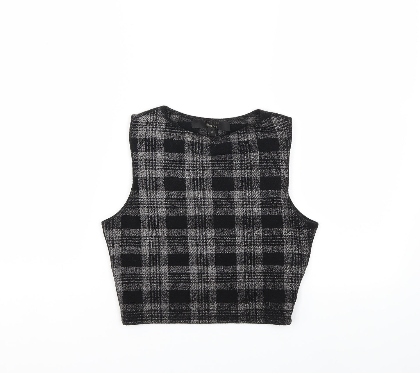 Firetrap Womens Black Check  Basic Tank Size S