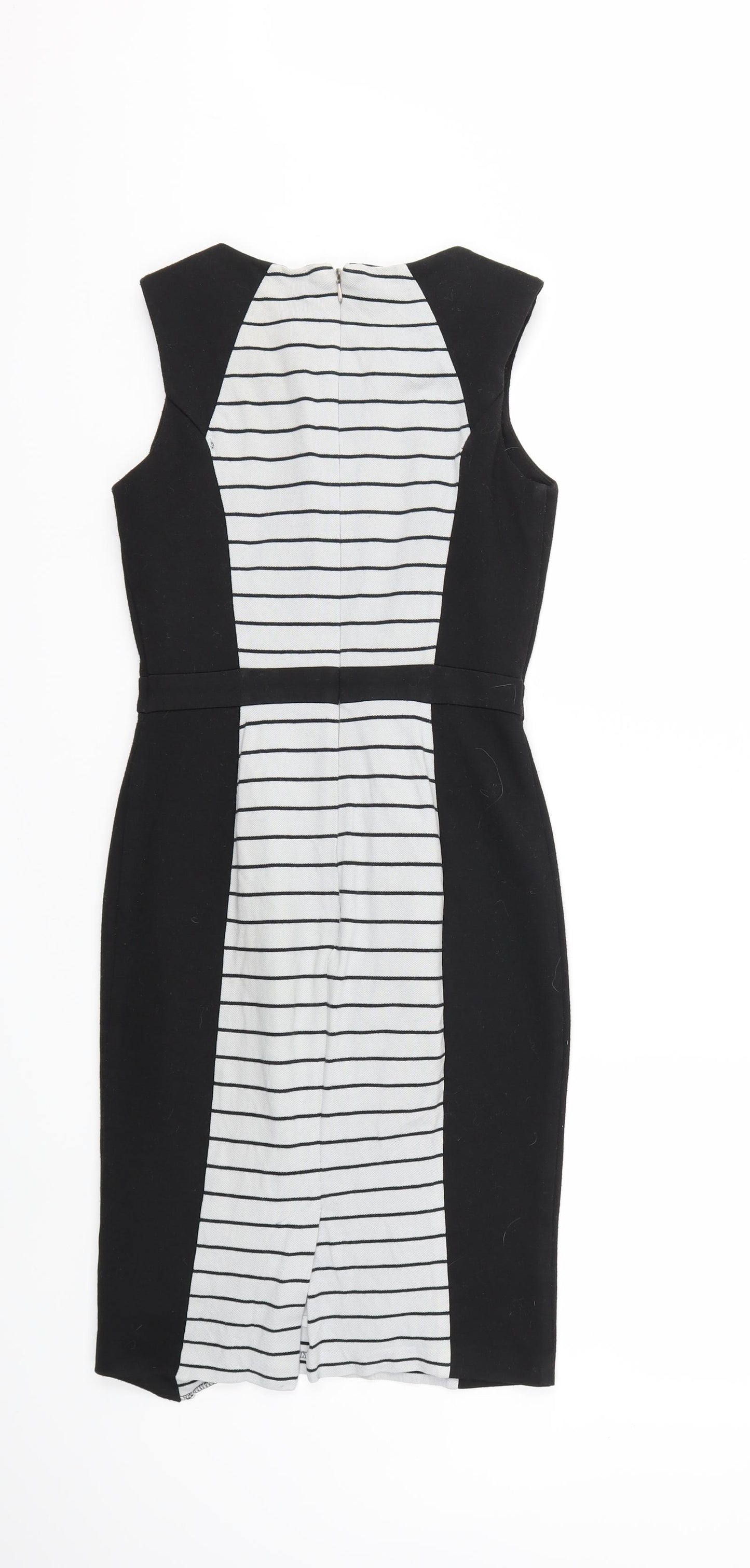Atmosphere Womens Black Striped  Pencil Dress  Size 8