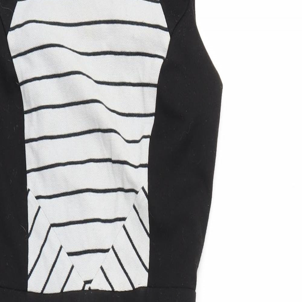 Atmosphere Womens Black Striped  Pencil Dress  Size 8
