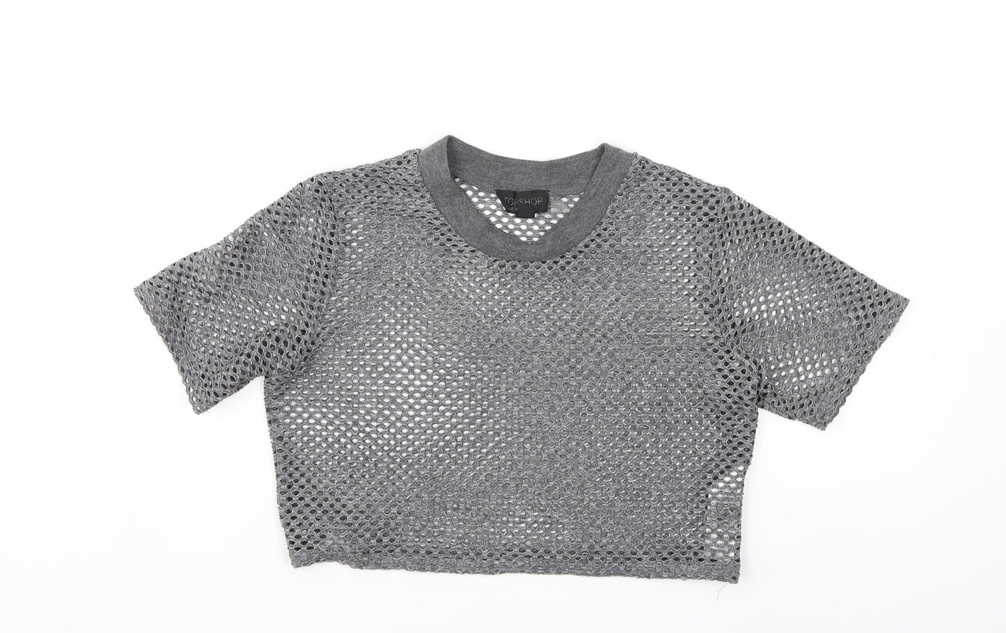Topshop Womens Grey   Basic T-Shirt Size 10