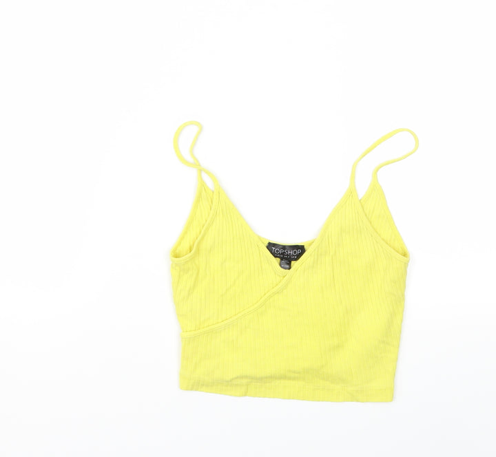 Topshop Womens Yellow   Basic Tank Size 8