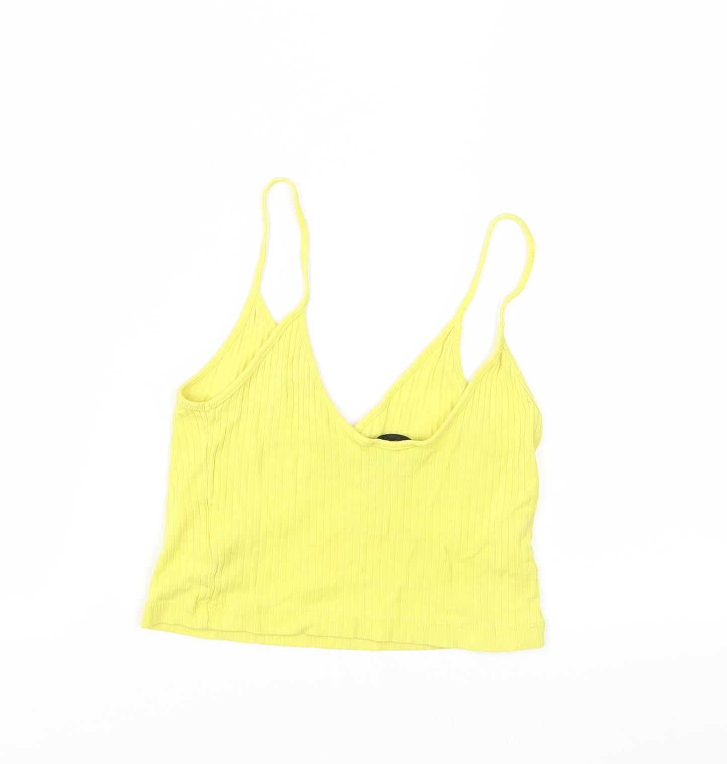 Topshop Womens Yellow   Basic Tank Size 8