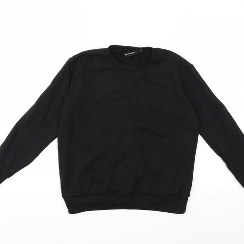 PRETTYLITTLETHING Womens Black   Pullover Sweatshirt Size S