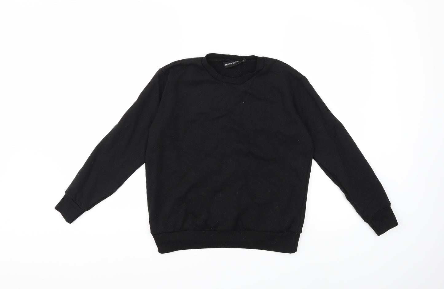 PRETTYLITTLETHING Womens Black   Pullover Sweatshirt Size S