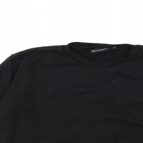 PRETTYLITTLETHING Womens Black   Pullover Sweatshirt Size S