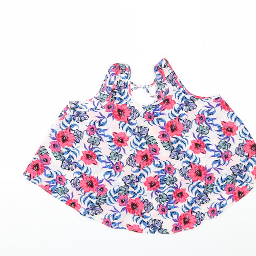 Primark Girls Pink Floral  Basic T-Shirt Size 11-12 Years