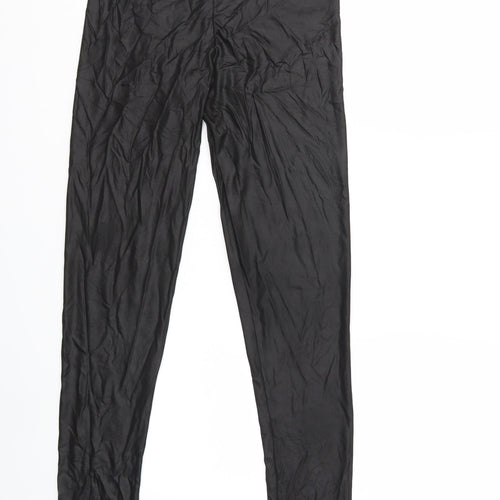 PRETTYLITTLETHING Womens Black   Capri Leggings Size 12 L28 in