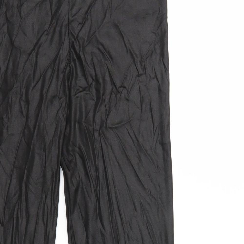 PRETTYLITTLETHING Womens Black   Capri Leggings Size 12 L28 in