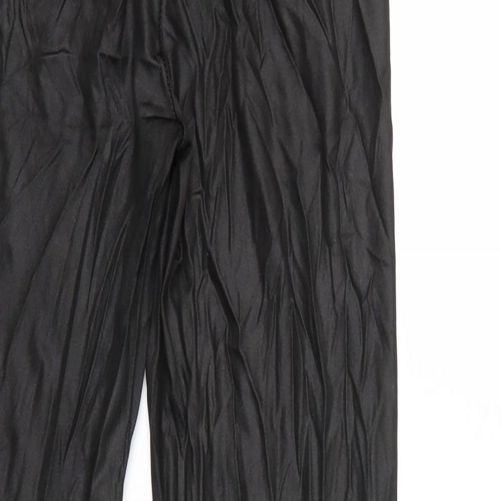 PRETTYLITTLETHING Womens Black   Capri Leggings Size 12 L28 in