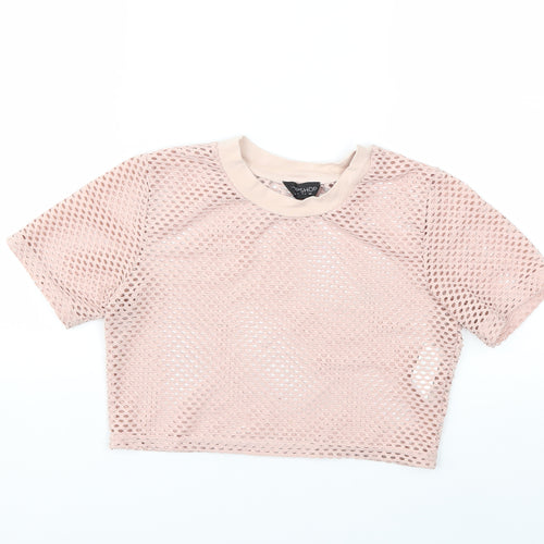Topshop Womens Pink   Basic T-Shirt Size 8