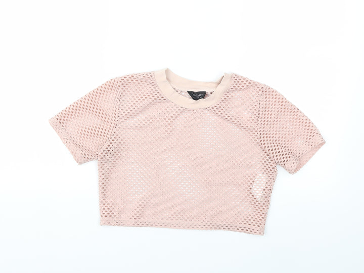 Topshop Womens Pink   Basic T-Shirt Size 8