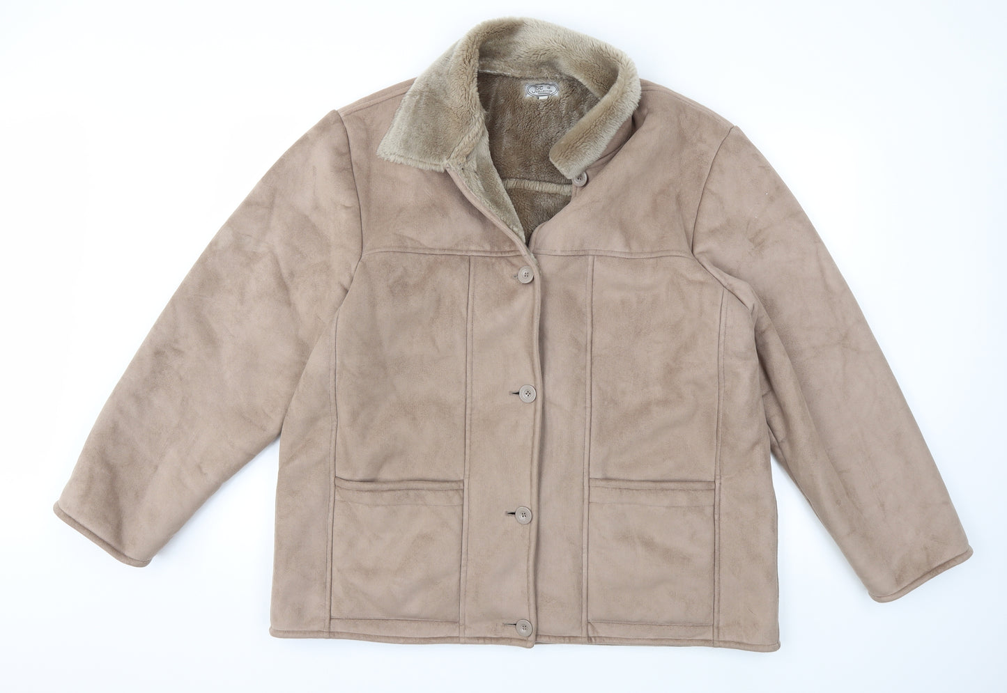 JBC Collection Womens Brown   Overcoat Coat Size 20