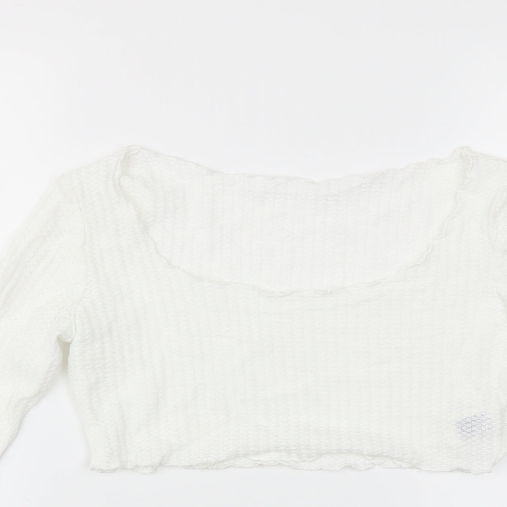 SheIn Womens White   Basic Blouse Size M