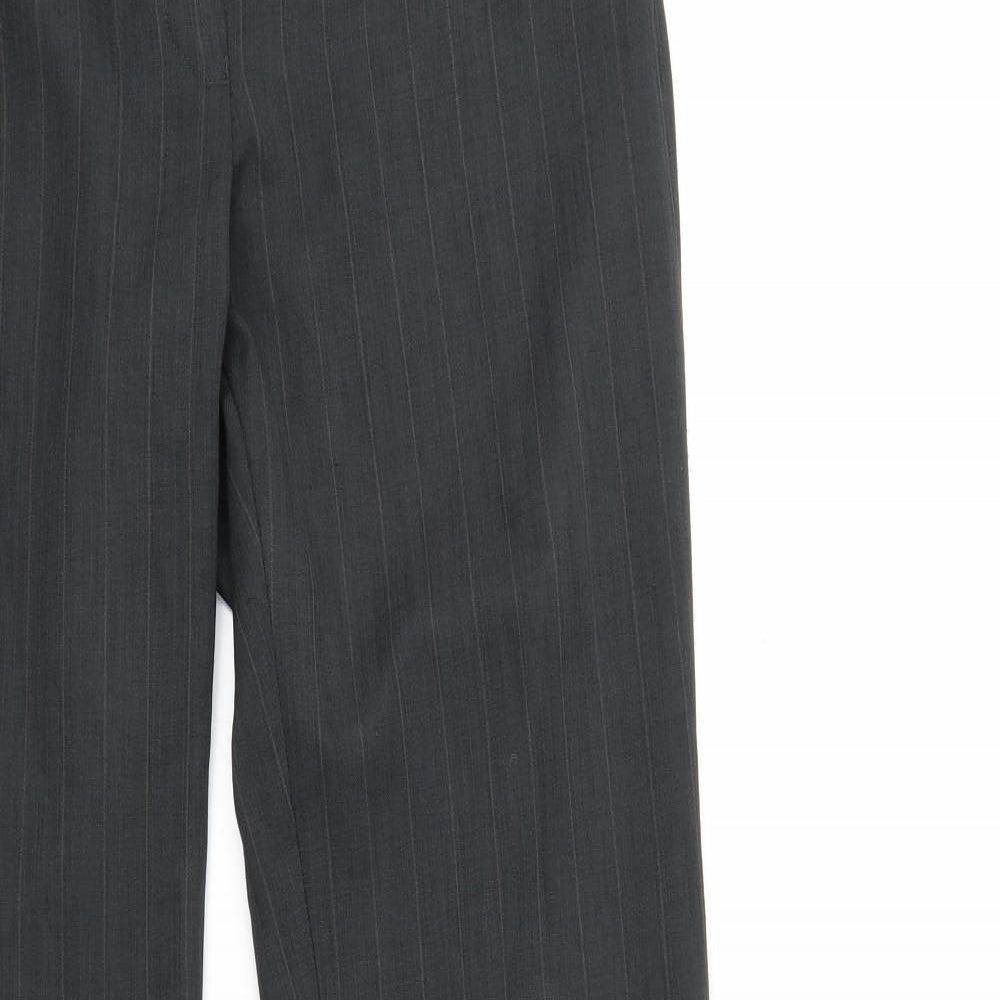 George Womens Grey Striped  Trousers  Size 8 L32 in