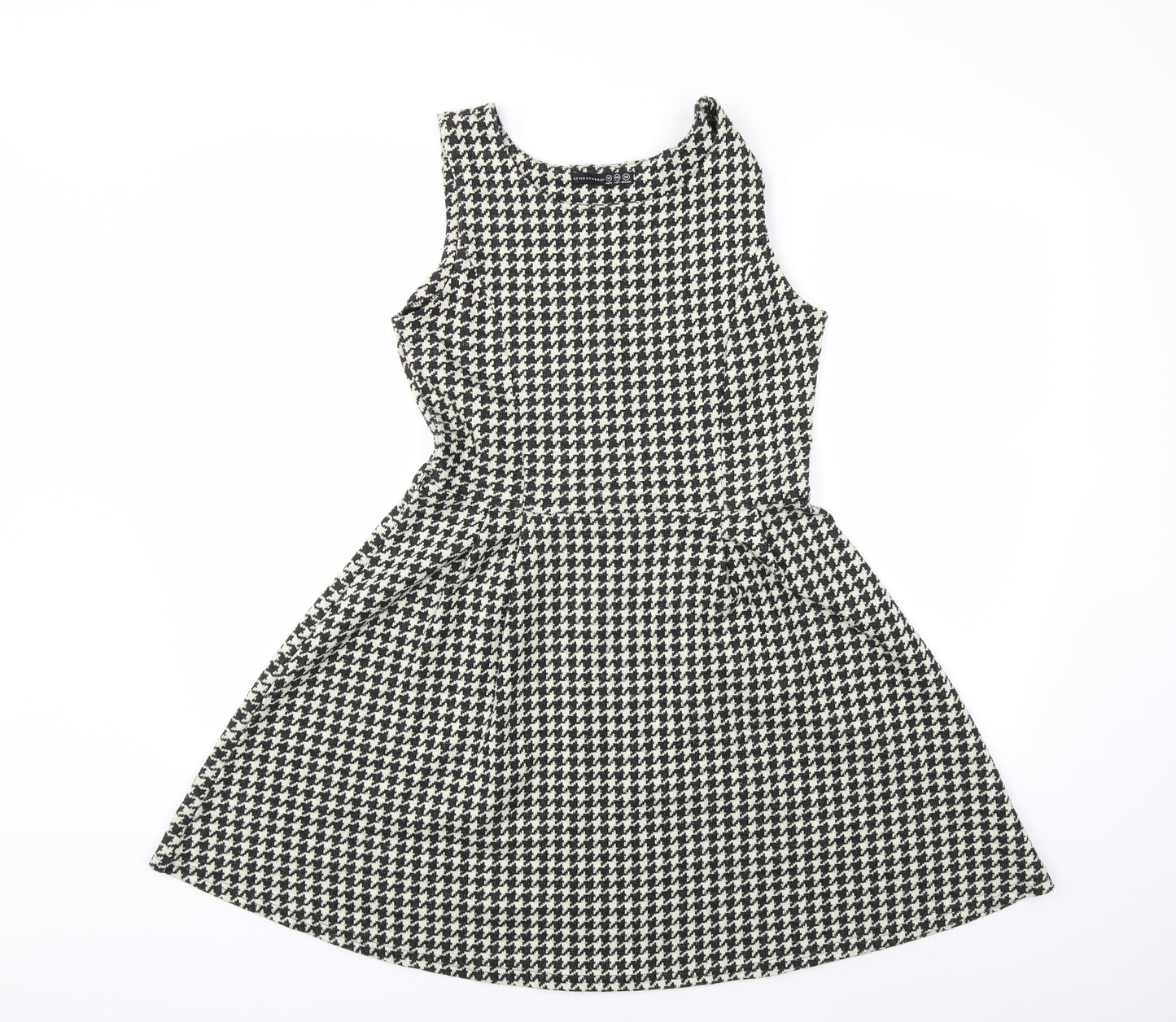 Atmosphere Womens Beige Houndstooth  Fit & Flare  Size 12