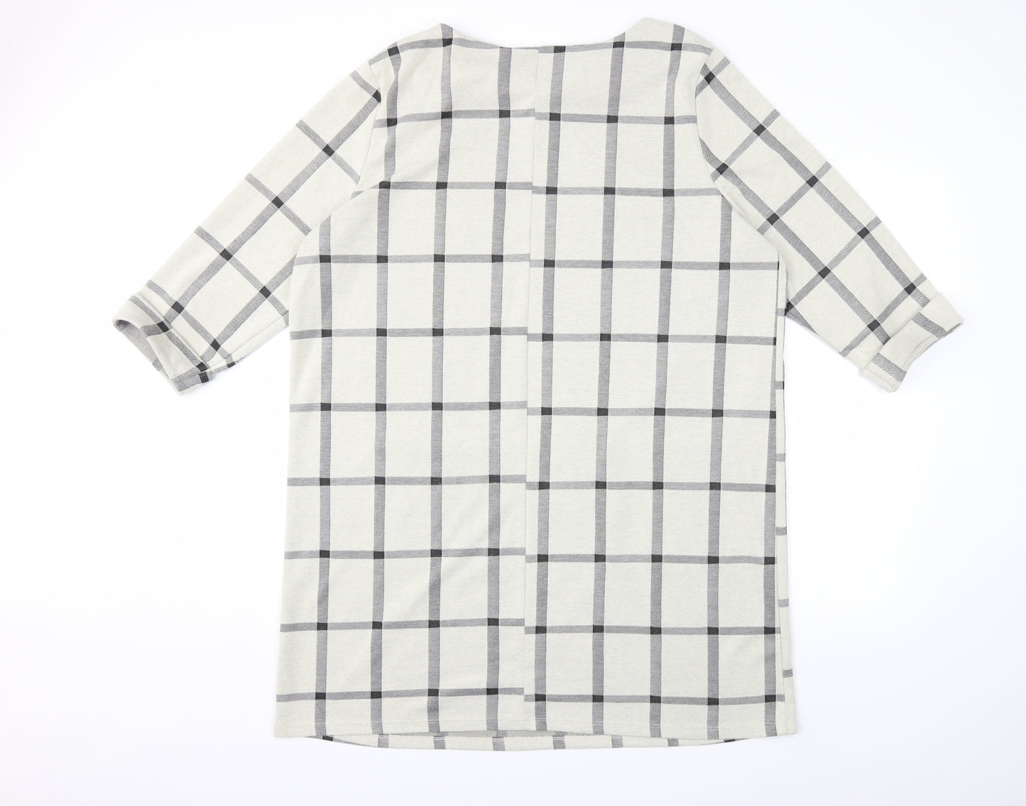 Primark Womens Beige Check  Jumper Dress  Size 20