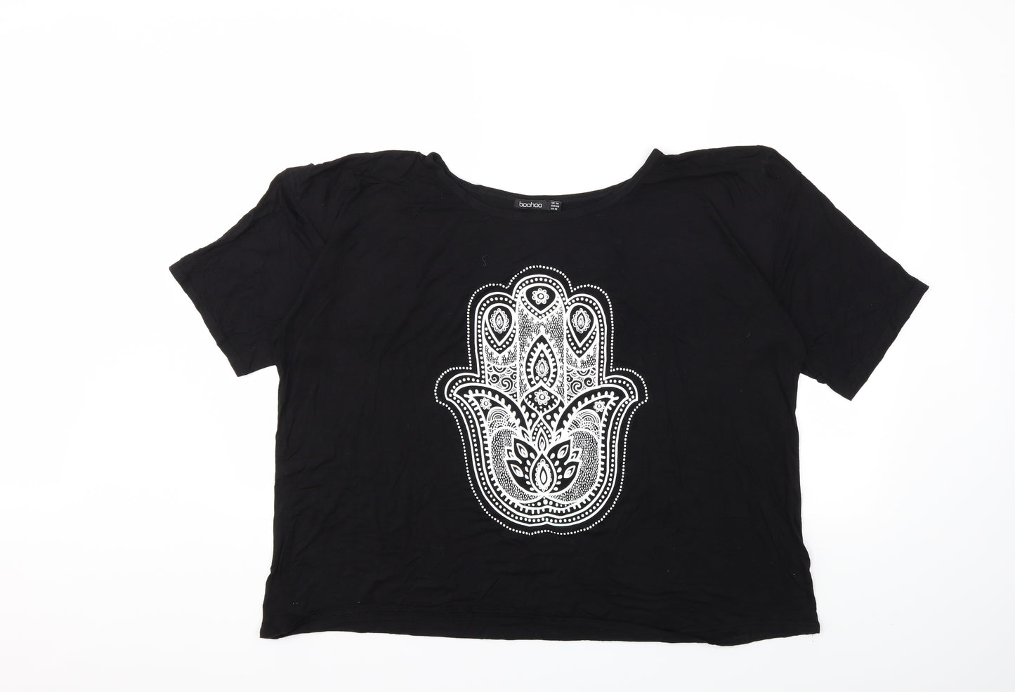 Boohoo Womens Black   Basic T-Shirt Size 20