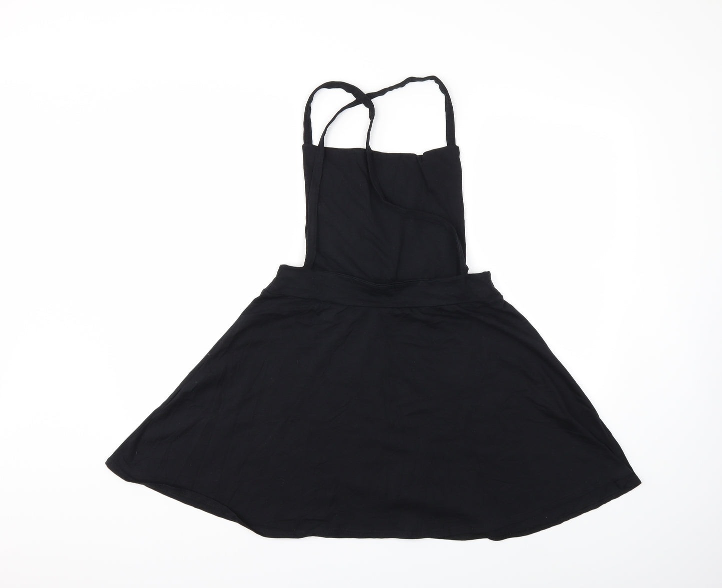 Boohoo Womens Black   Pinafore/Dungaree Dress  Size 18