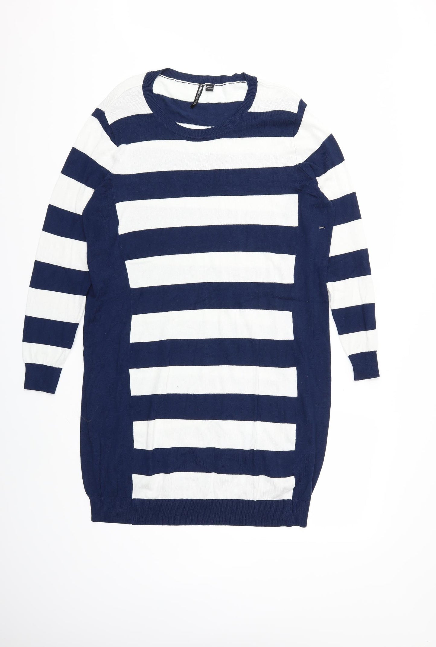 CAPSULE Womens Beige Striped Knit Pullover Jumper Size 20