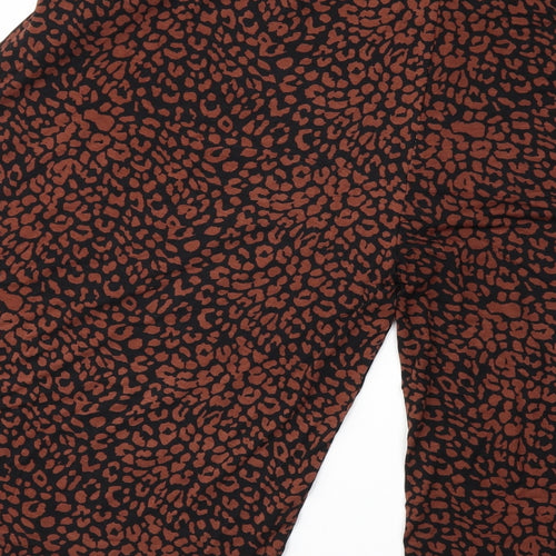 CAPSULE Womens Brown Animal Print  Trousers  Size 22