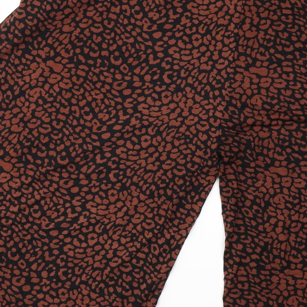 CAPSULE Womens Brown Animal Print  Trousers  Size 22
