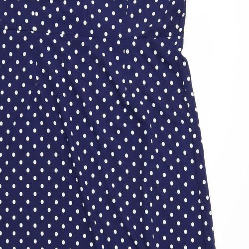 SheIn Womens Blue Polka Dot  Maxi  Size 3XL