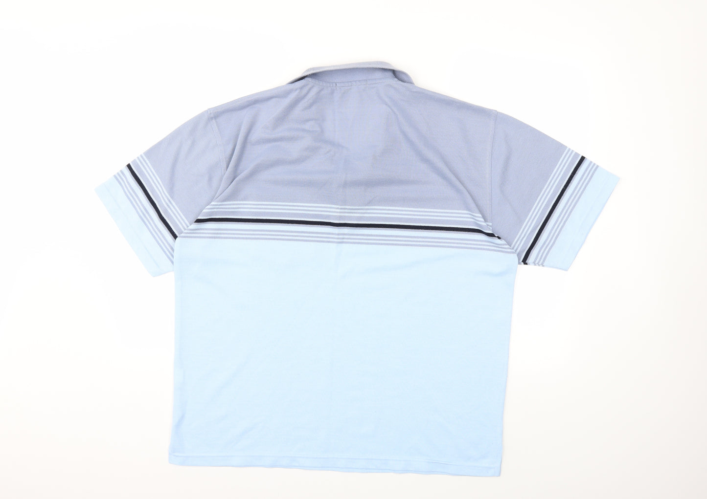 vectus Mens Blue Striped   Polo Size 2XL