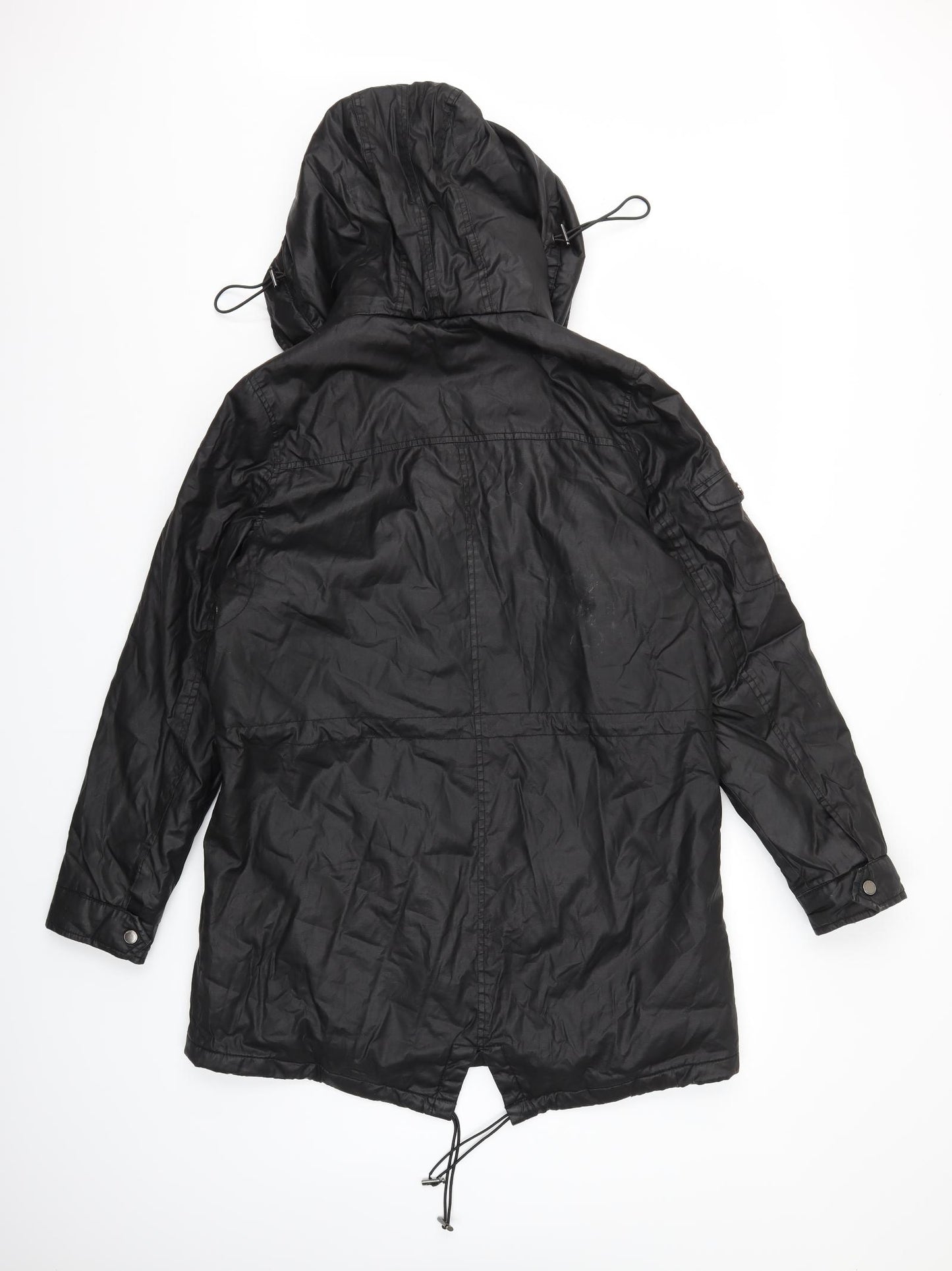 Papaya Womens Black   Parka Coat Size 14