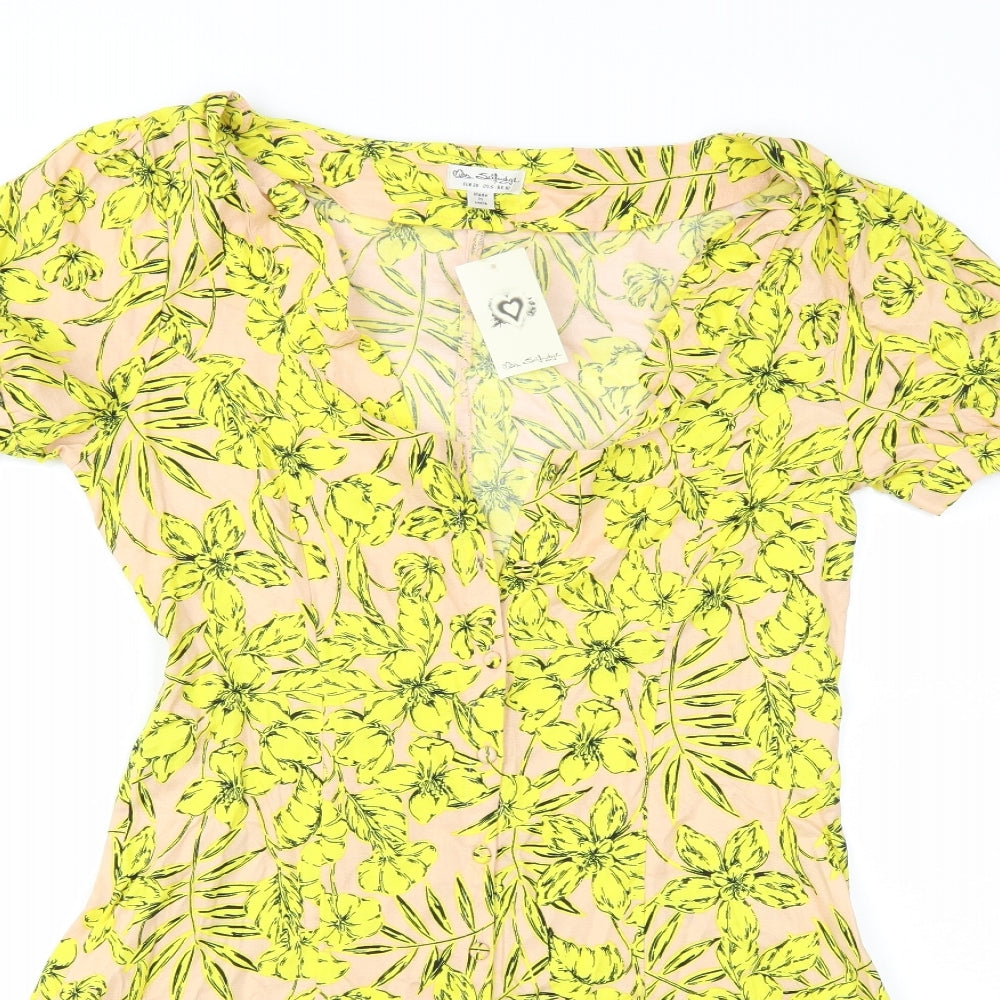Miss Selfridge Womens Pink Floral  Shift  Size 10