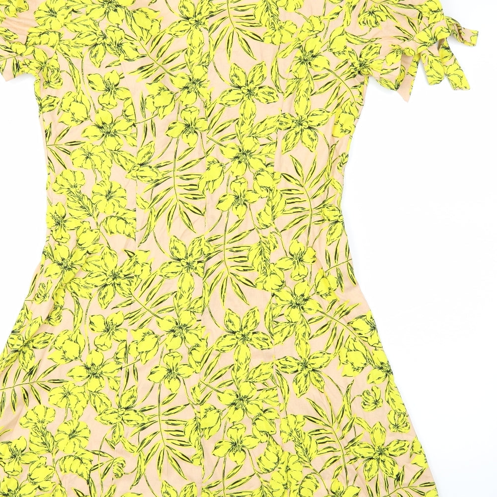 Miss Selfridge Womens Pink Floral  Shift  Size 10