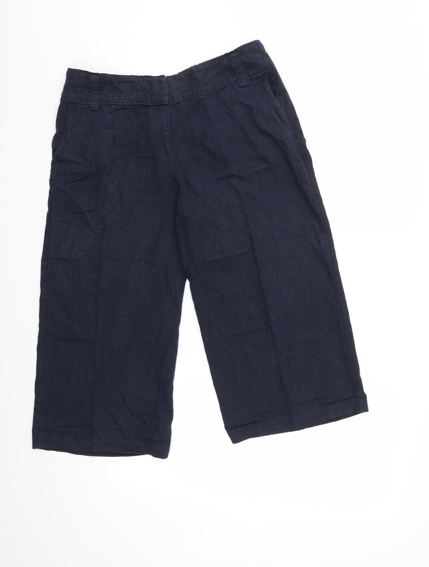 F&F Womens Blue   Cropped Trousers Size 12 L20 in