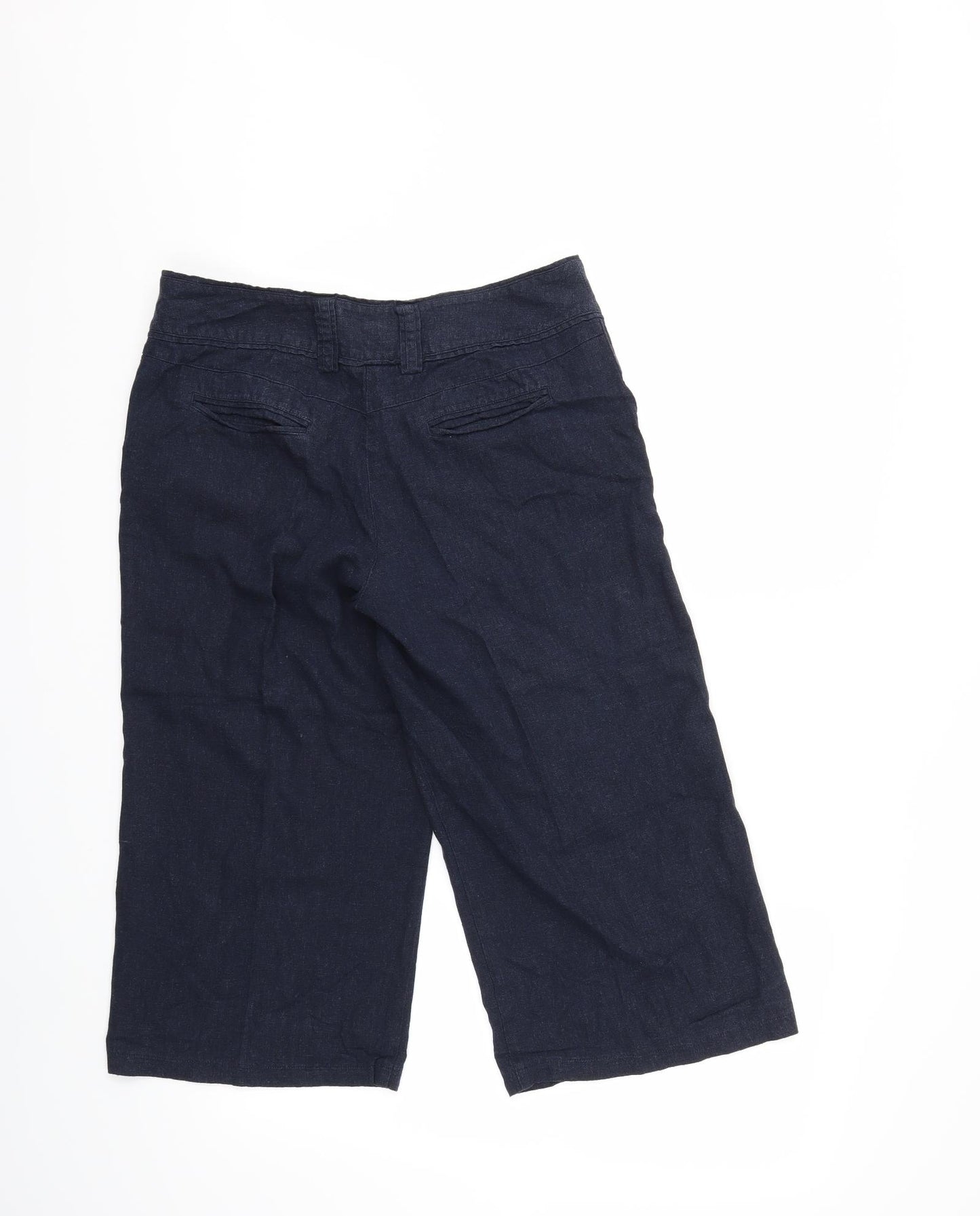 F&F Womens Blue   Cropped Trousers Size 12 L20 in