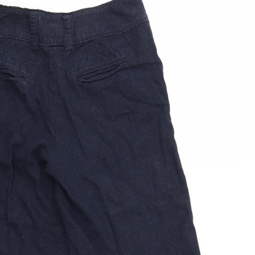 F&F Womens Blue   Cropped Trousers Size 12 L20 in
