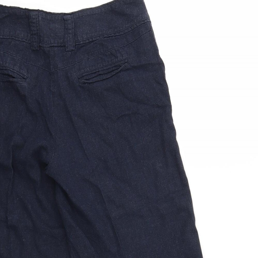 F&F Womens Blue   Cropped Trousers Size 12 L20 in