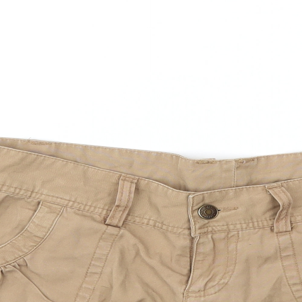 Denim & Co. Womens Beige   Cut-Off Shorts Size 10