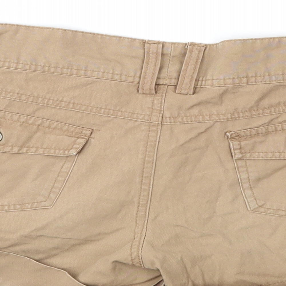 Denim & Co. Womens Beige   Cut-Off Shorts Size 10