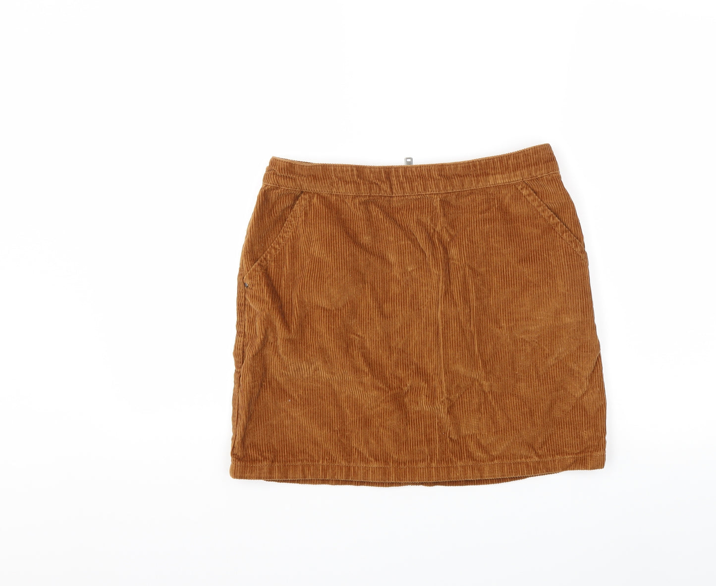 Dorothy Perkins Womens Brown  Corduroy Mini Skirt Size 10