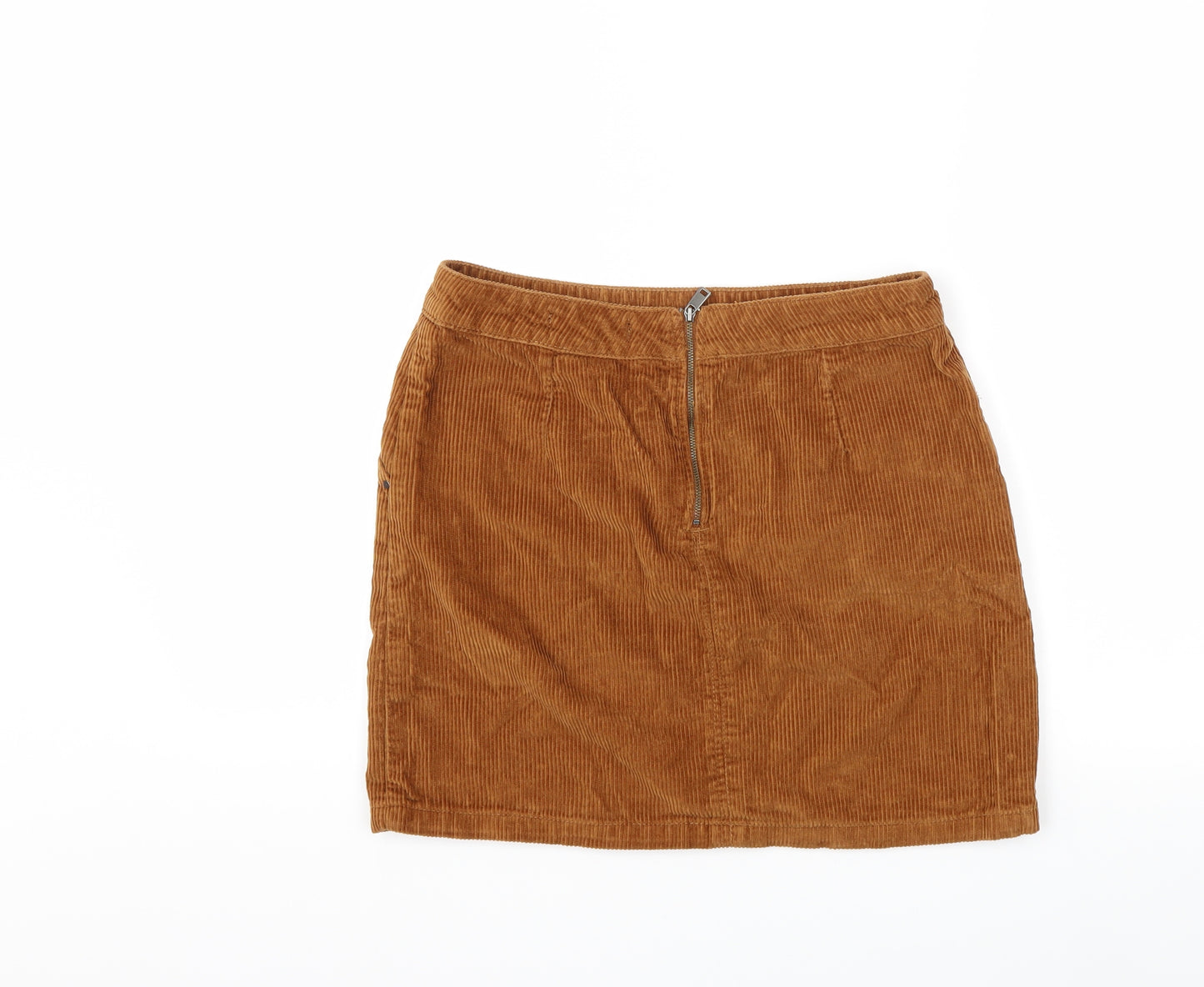 Dorothy Perkins Womens Brown  Corduroy Mini Skirt Size 10