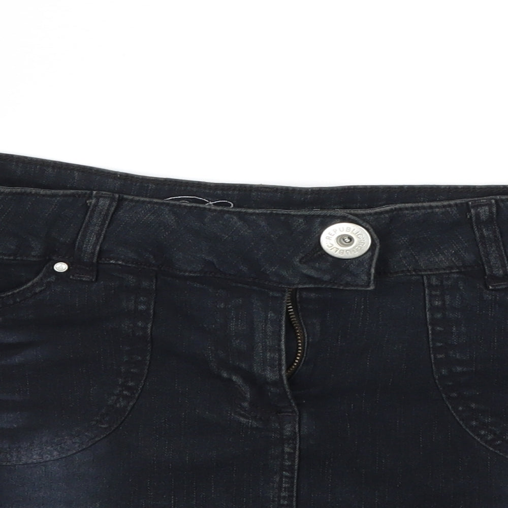 Republic Womens Blue  Denim Mini Skirt Size S