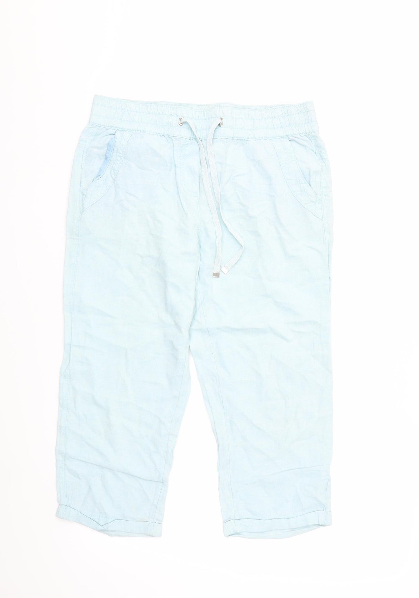 George Womens Blue   Cropped Trousers Size 10 L20 in