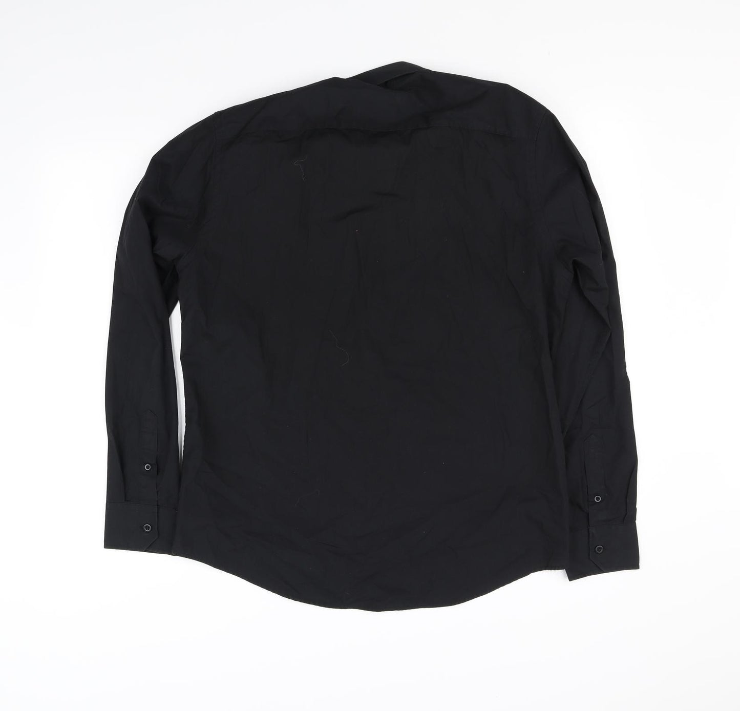 F&F Mens Black    Dress Shirt Size 16