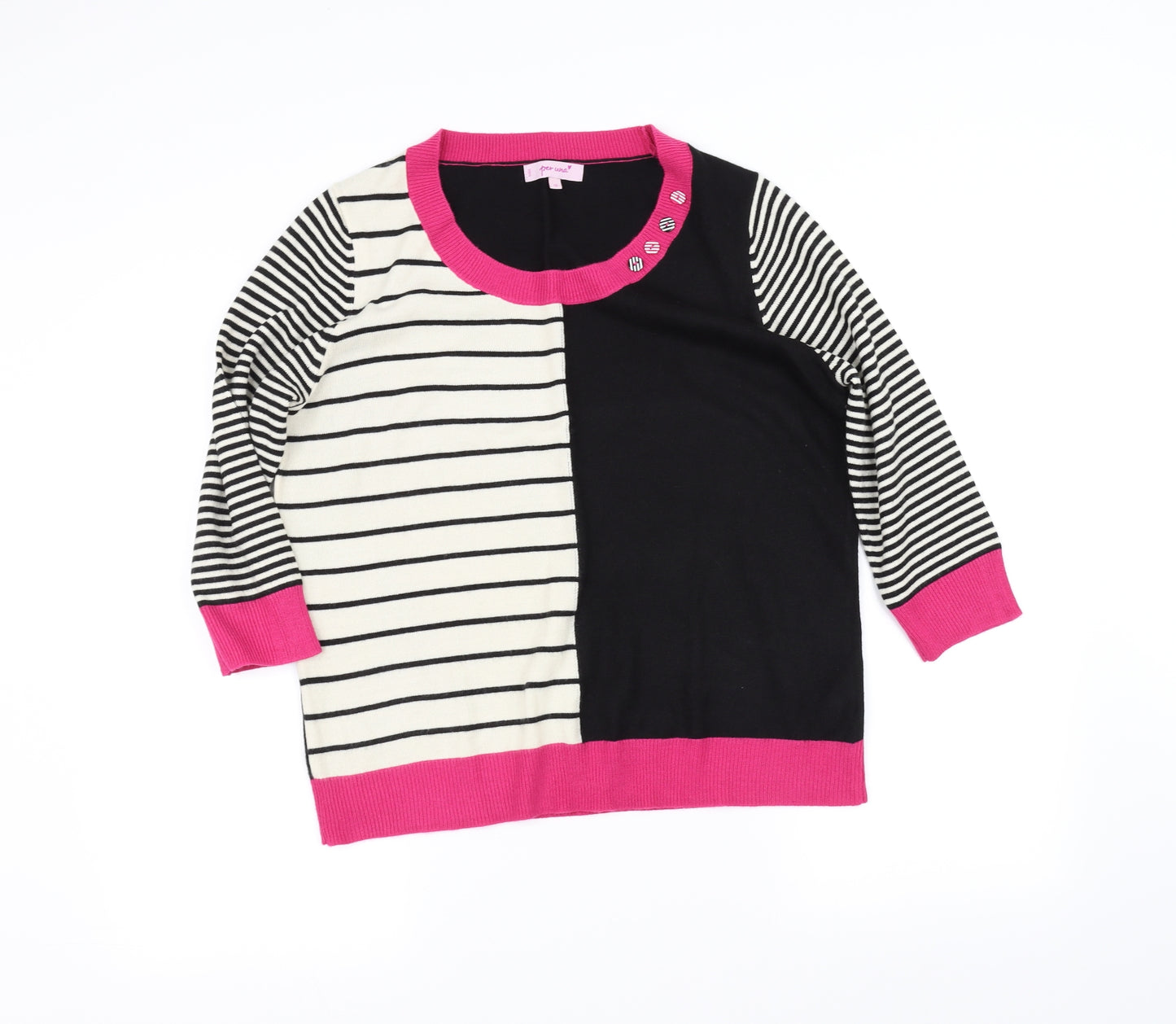 Per Una Womens Black   Pullover Jumper Size 16