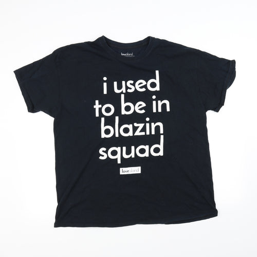 Love Island Womens Black   Basic T-Shirt Size L