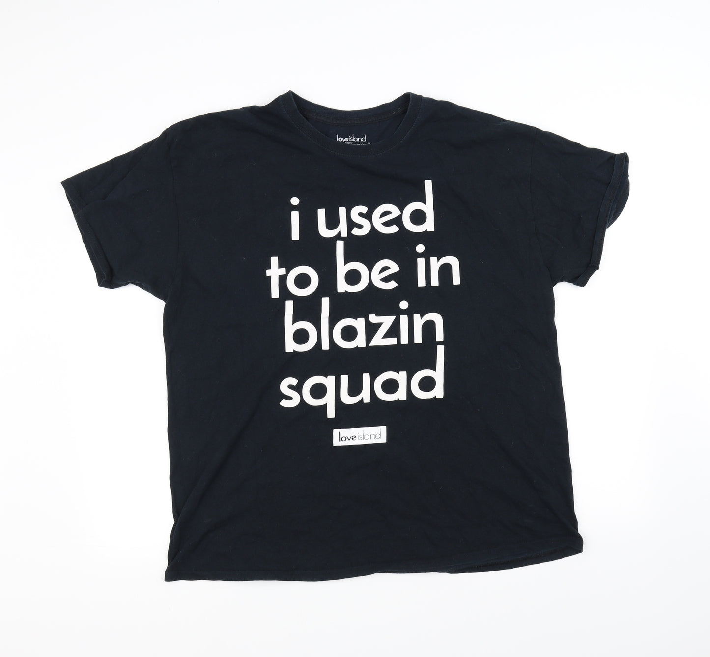 Love Island Womens Black   Basic T-Shirt Size L